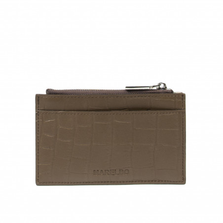 Portcard 209g 01 croco dark brown