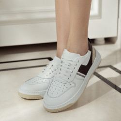 Women sport shoes 6088 white+beige lifestyle