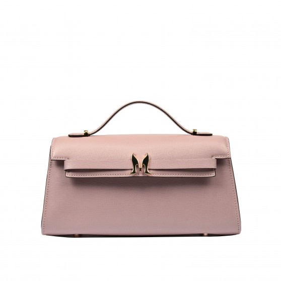 Women shoulder bag 041g pink pudra safiano