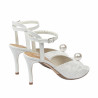 Women sandals 1351 satin white