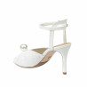 Women sandals 1351 satin white