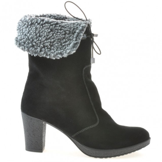 Women knee boots 3266 black velour