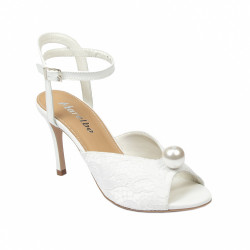 Women sandals 1351 satin white