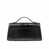Women shoulder bag 041g 01 croco patent black
