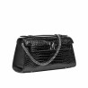 Women shoulder bag 041g 01 croco patent black