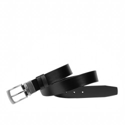 Men belt 71b black lucios+black perforat