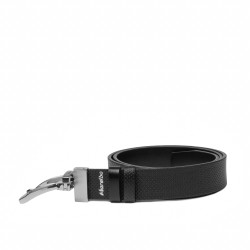 Men belt 71b black lucios+black perforat