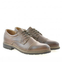 Men stylish, elegant, casual shoes 756 brown