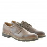 Men stylish, elegant, casual shoes 756 brown
