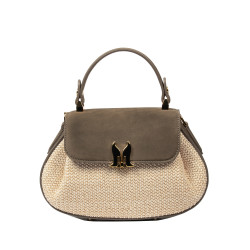 Women hand bag 042g bufo taupe