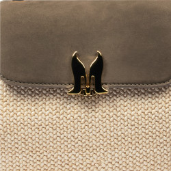 Women hand bag 042g bufo taupe