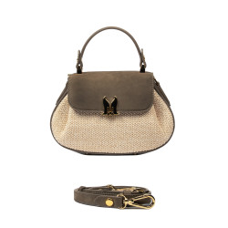 Women hand bag 042g bufo taupe