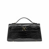 Women shoulder bag 041g croco patent black