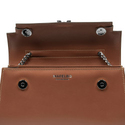 Women shoulder bag 041g 01 brown cognac