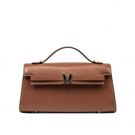 Women shoulder bag 041g 01 brown cognac