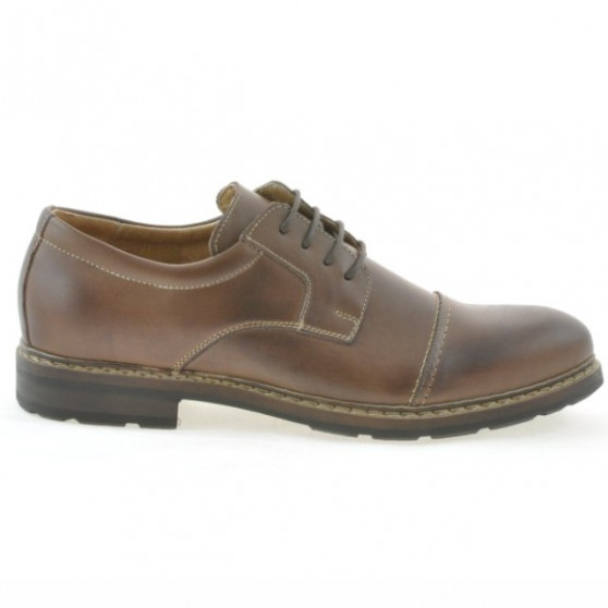 Men stylish, elegant, casual shoes 756 brown