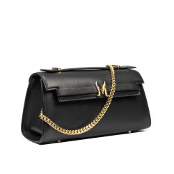 Women shoulder bag 041g black napa
