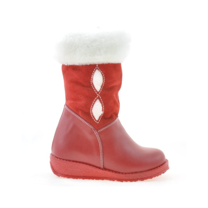 Small children knee boots 24c red combined