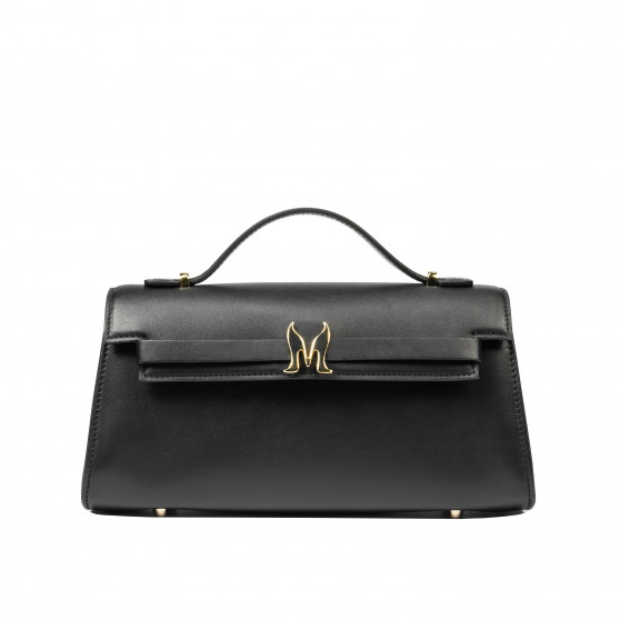 Women shoulder bag 041g black napa