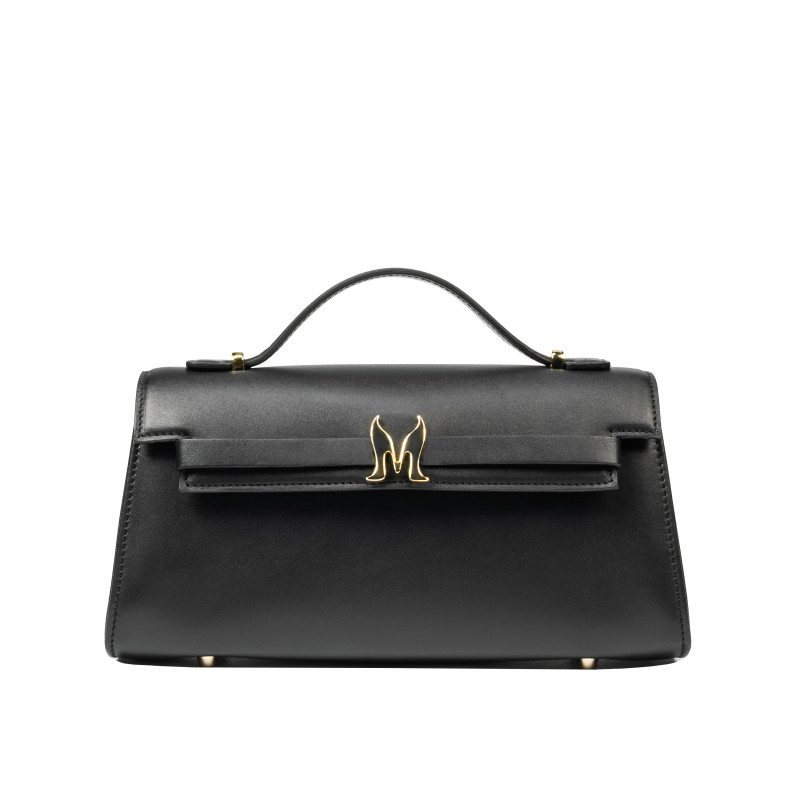 Women shoulder bag 041g black napa