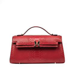 Women shoulder bag 041g croco red