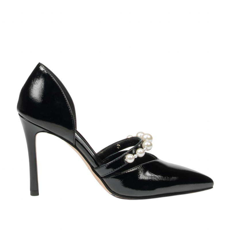 Women stylish, elegant shoes 1350 patent black