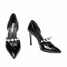 Women stylish, elegant shoes 1350 patent black