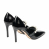 Women stylish, elegant shoes 1350 patent black