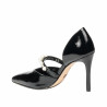 Women stylish, elegant shoes 1350 patent black