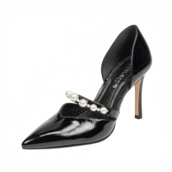 Women stylish, elegant shoes 1350 patent black