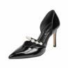 Women stylish, elegant shoes 1350 patent black