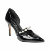 Women stylish, elegant shoes 1350 patent black