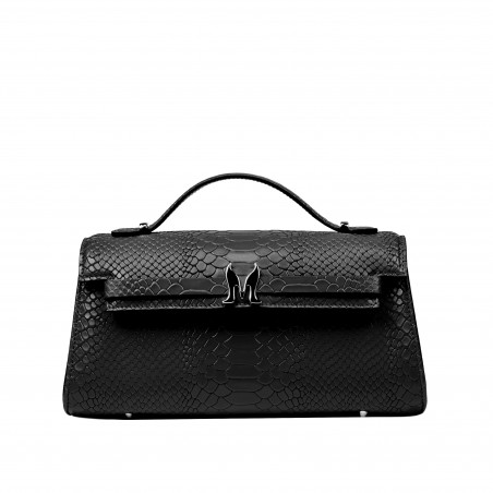 Women shoulder bag 041g 01 croco black