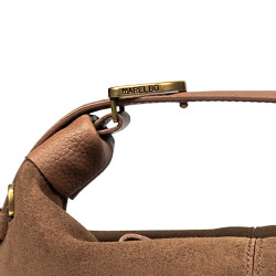 Women hand bag 037g suede brown