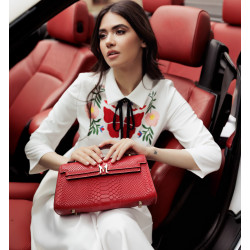 Women shoulder bag 041g croco red lifestyle