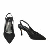 Women sandals 1343 black velour