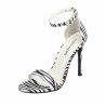 Women sandals 1349 satin zebra white