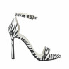 Women sandals 1349 satin zebra white