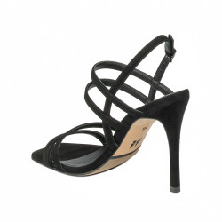 Women sandals 1345 black velour