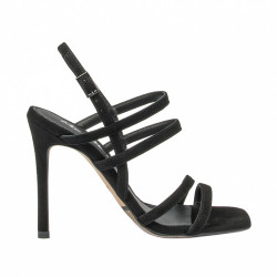 Women sandals 1345 black velour
