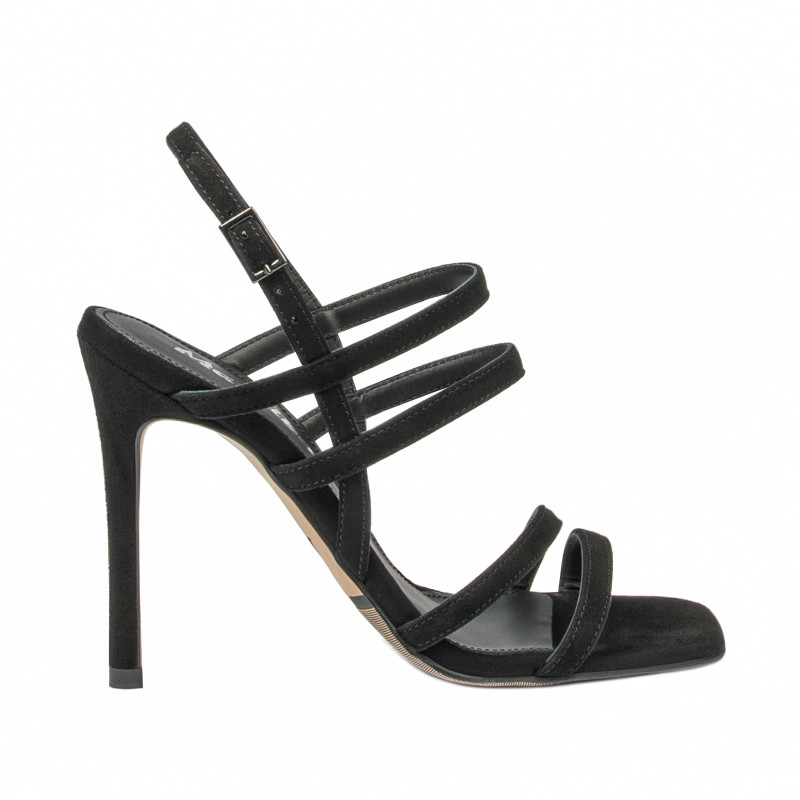 Women sandals 1345 black velour