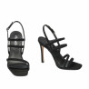 Women sandals 1345 black velour