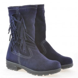 Children knee boots 3208 indigo velour