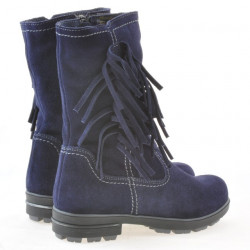 Children knee boots 3208 indigo velour