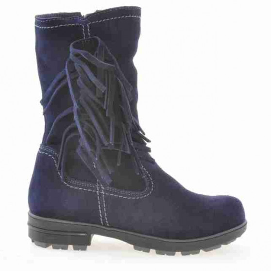 Children knee boots 3208 indigo velour