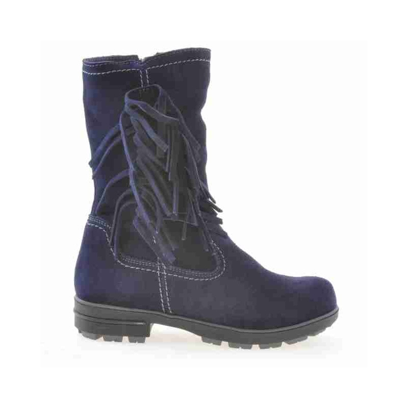 Children knee boots 3208 indigo velour