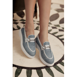 Women casual shoes 6092 rafie blue combined