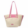 Women beach bag 044g 01 pink barbie+rafie