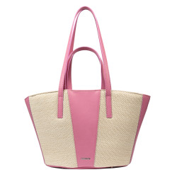 Women beach bag 044g 01 pink barbie+rafie