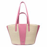 Women beach bag 044g 01 pink barbie+rafie